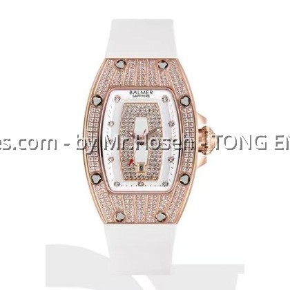 Balmer Tonneau Red Lips Crystal Ladies Quartz Watch 5135L RG-1